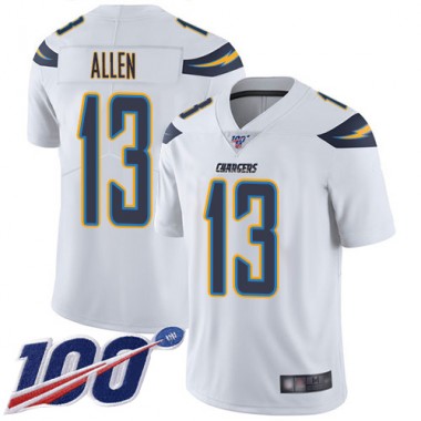 Los Angeles Chargers NFL Football Keenan Allen White Jersey Men Limited 13 Road 100th Season Vapor Untouchable